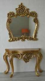 Classic Contemporary Antique Gold Console Table RWC CST 1006