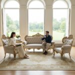 Luxury Royal Carved Sofa Set |  Antique Gold Finish, Handcrafted Solid Teak Wood